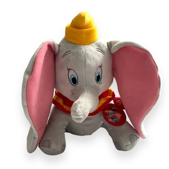 Disney Dumbo Grey Circus Elephant Stuffed Baby‎ Animal Plushie Stuffie Toy - Picture 1 of 5